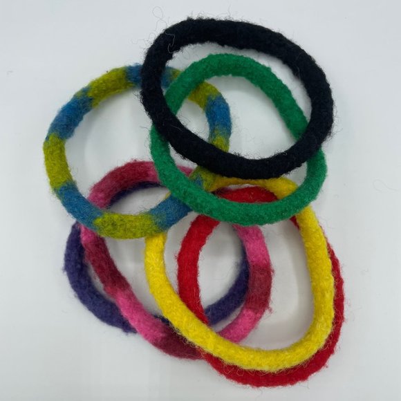 Set of boiled wool felt bangles, by Deborah Dumka - Picture 1 of 4